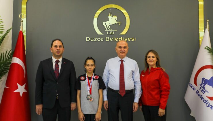 Başkan Özlü, Başarılı Judocu Erva Eren’i Makamında Ağırladı