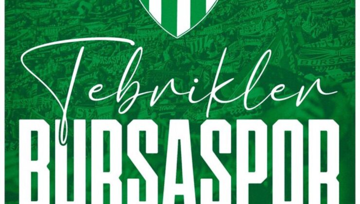 Cumhurbaşkanı Erdoğan’dan Bursaspor’a Tebrik Mesajı