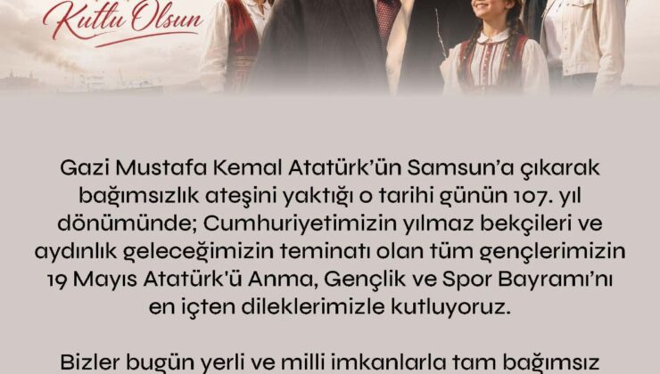 Yalova Makine İhtisas OSB’den 19 Mayıs Mesajı: Cumhuriyetin Teminatı Gençlere Anlamlı Vurgu